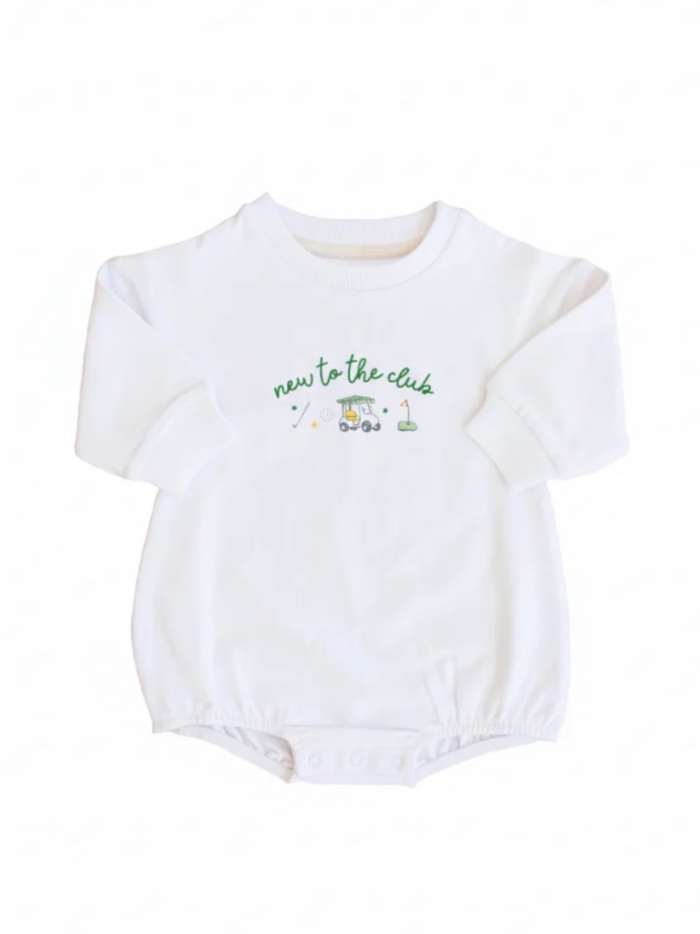 NWT Caden Lane New To The Club Graphic Sweatshirt Bubble Romper